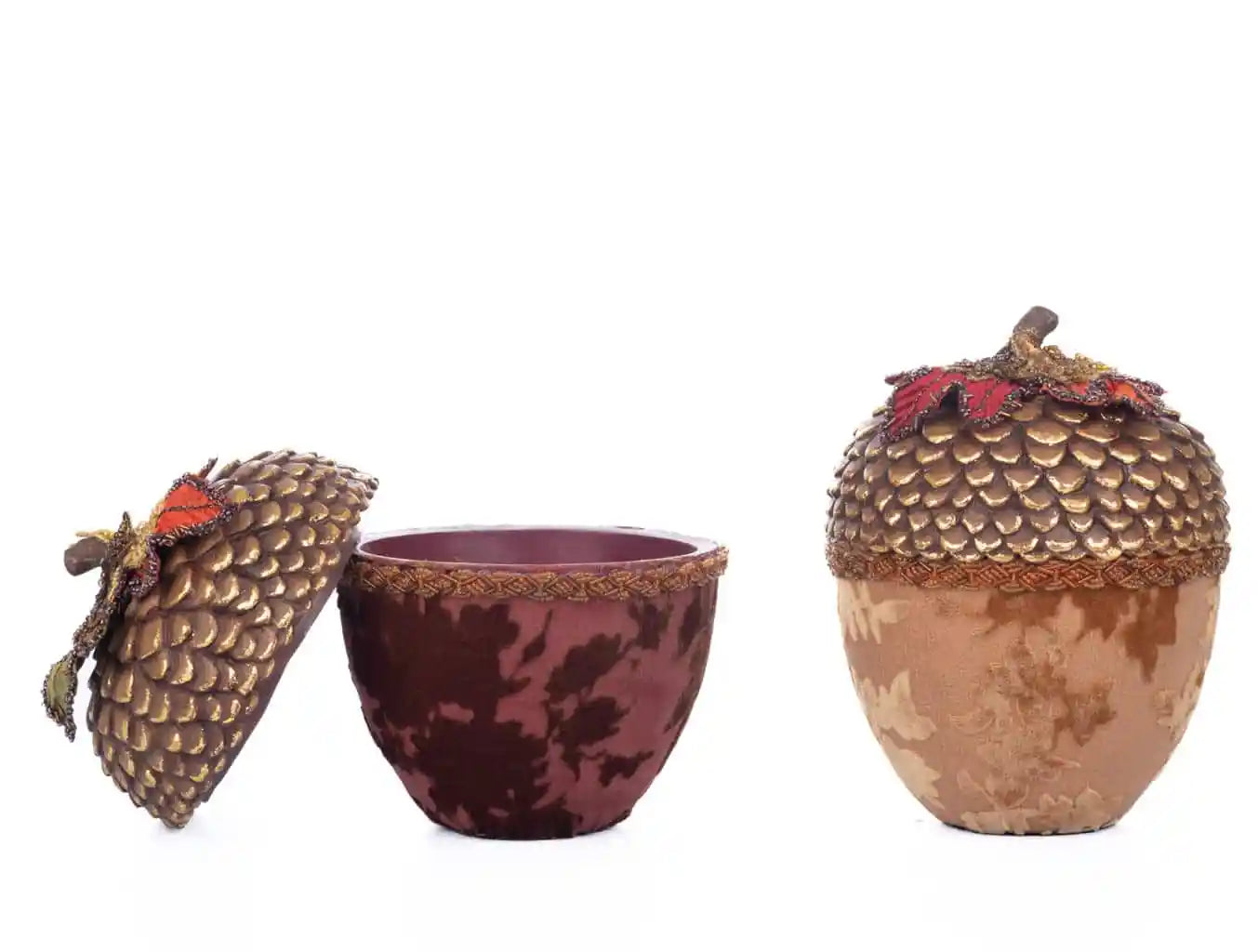 Katherine's Collection Acorn Containers Assortment of 2