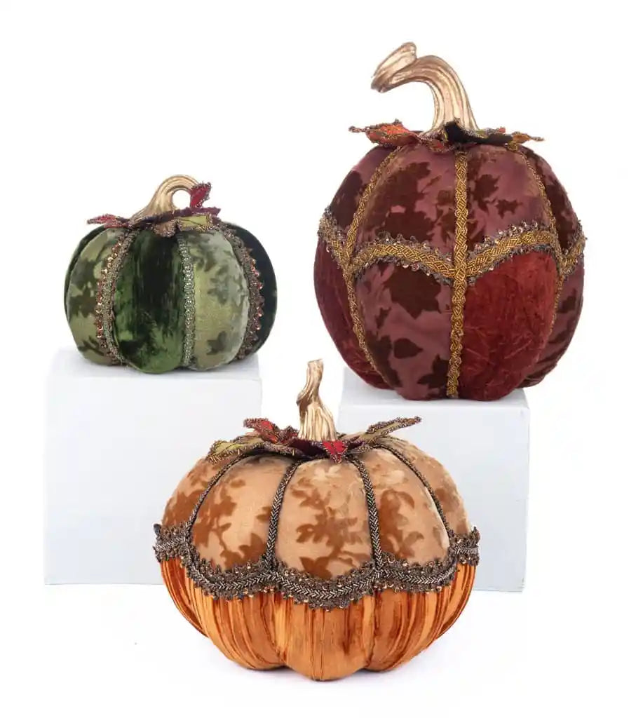 Katherine's Collection Harvest Forage Pumpkins Set of 3