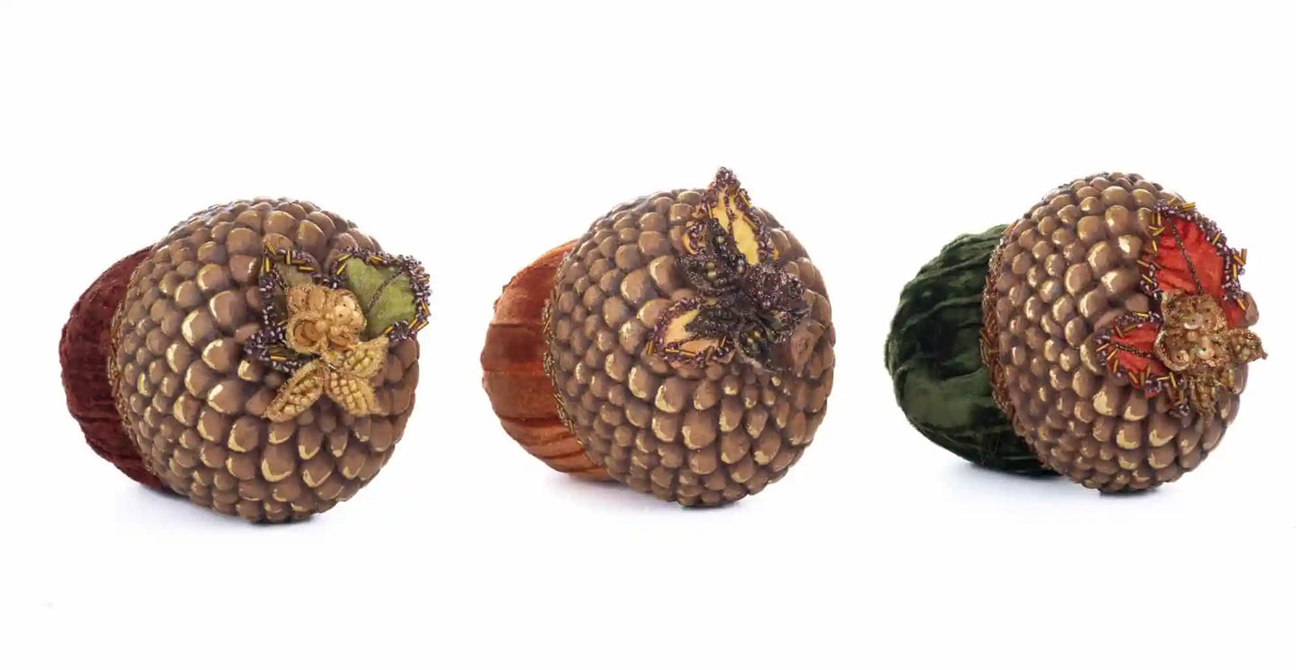 Katherine's Collection Harvest Forage Acorns Set of 3