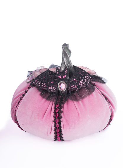 Katherine's Collection Pink Passion Stuffed Pumpkins Set of 2