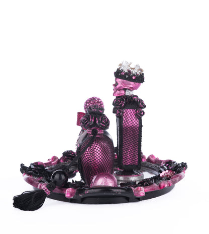 Katherine's Collection Pink Passion Vanity Tray with Bottles Set