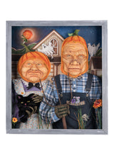 Load image into Gallery viewer, Katherine&#39;s Collection American Gothic Pumpkin Wall Piece
