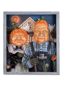 Katherine's Collection American Gothic Pumpkin Wall Piece