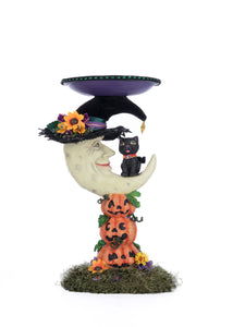 Katherine's Collection Jacks and Cats Moon Pillar Candle Holder