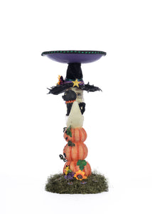 Katherine's Collection Jacks and Cats Moon Pillar Candle Holder