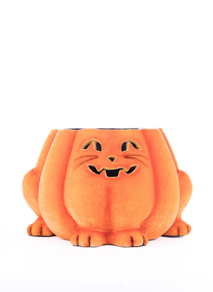 Katherine's Collection Jackie The Kitty Cat Pumpkin Candy Container