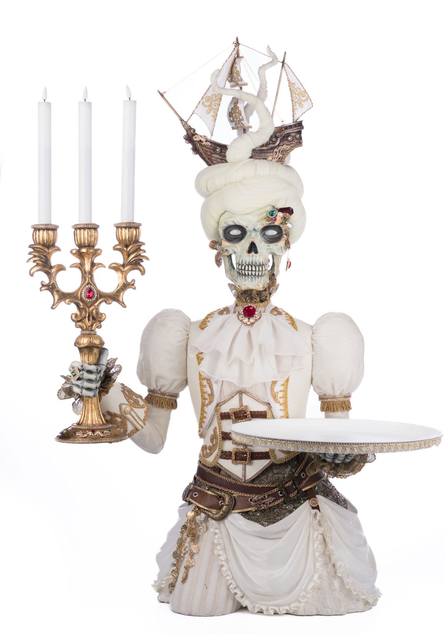 Katherine's Collection Lady Adelaid Apparition With Candelabra And Tray