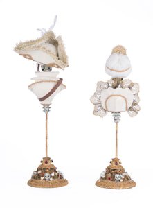 Katherine's Collection Male and Female Skeleton Bust Tabletop Set of 2