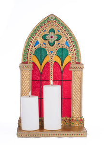 Katherine's Collection Christmas Castle Pillar Candle Holder