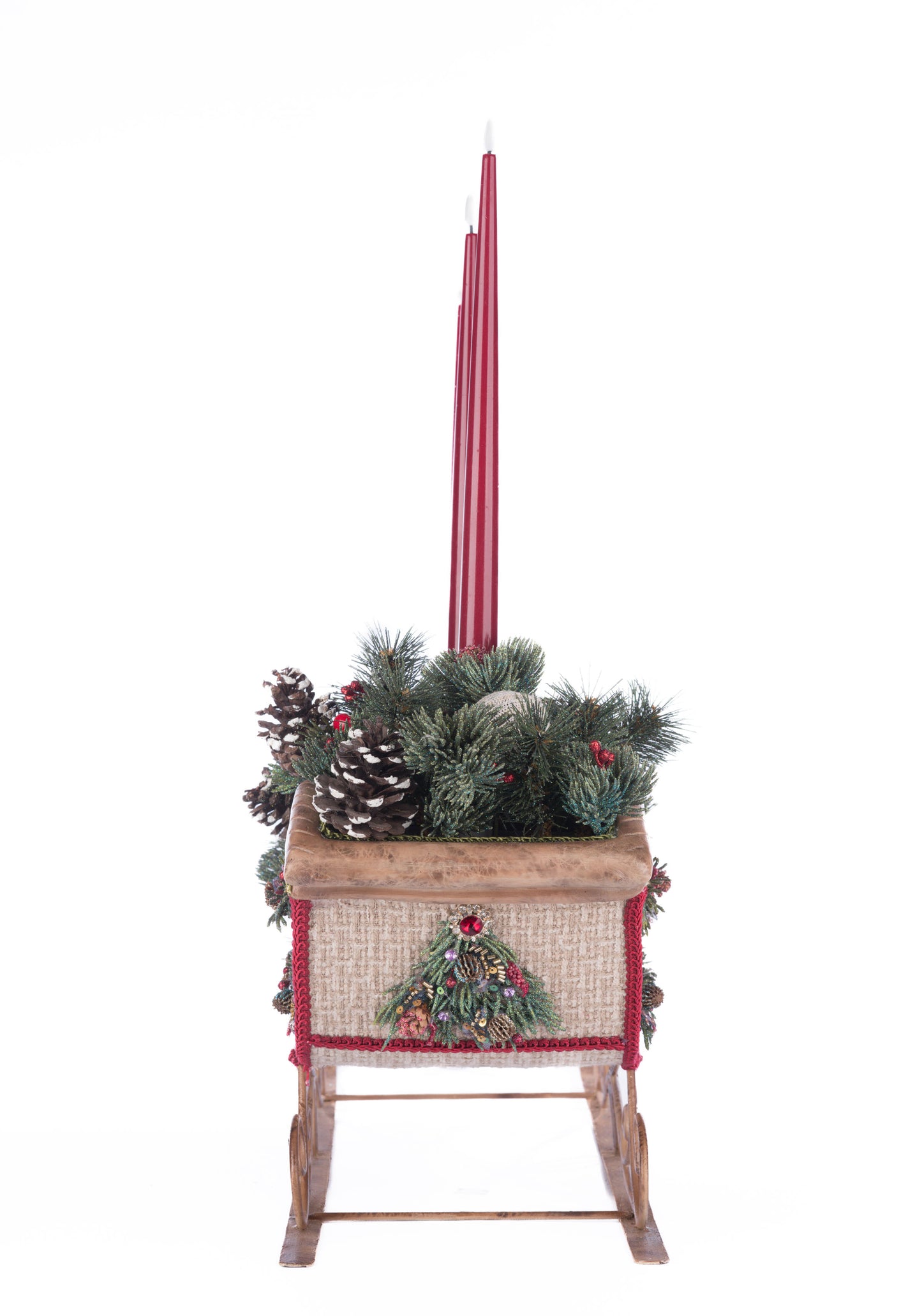 Katherine's Collection North Country Christmas Sleigh Candle Holder