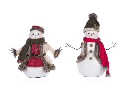 Katherine's Collection Mr. And Mrs. North Country Snowman Set of 2