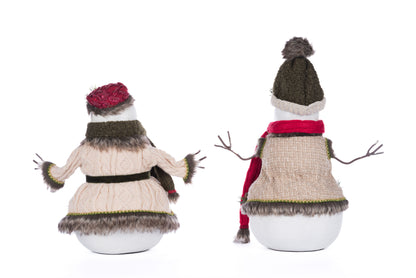 Katherine's Collection Mr. And Mrs. North Country Snowman Set of 2