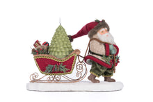 Load image into Gallery viewer, Katherine&#39;s Collection North Country Santa Pulling Sleigh Candle Holder