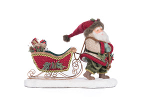 Katherine's Collection North Country Santa Pulling Sleigh Candle Holder