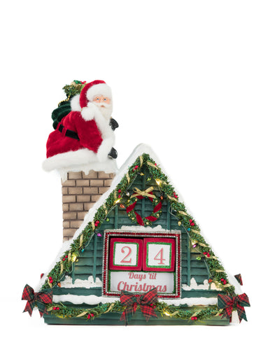 Katherine's Collection Santa In Chimney Christmas Countdown