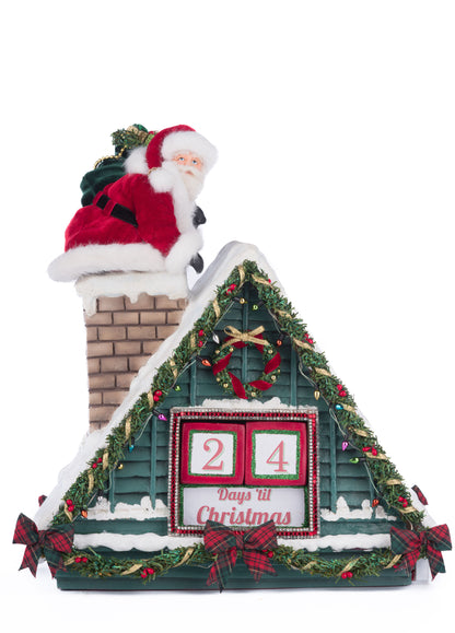 Katherine's Collection Santa In Chimney Christmas Countdown