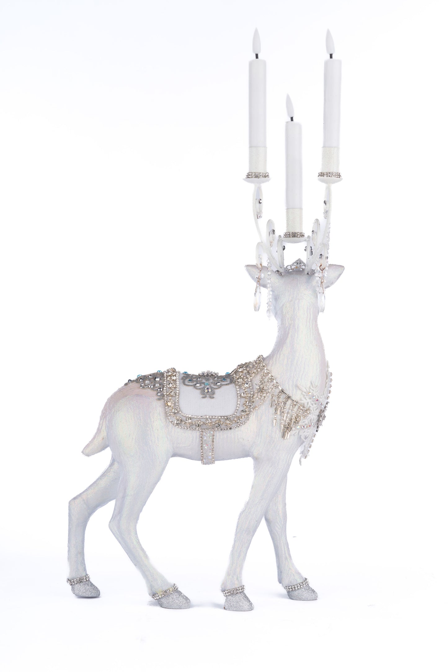 Katherine's Collection Crystal Christmas Standing Deer Candleholder