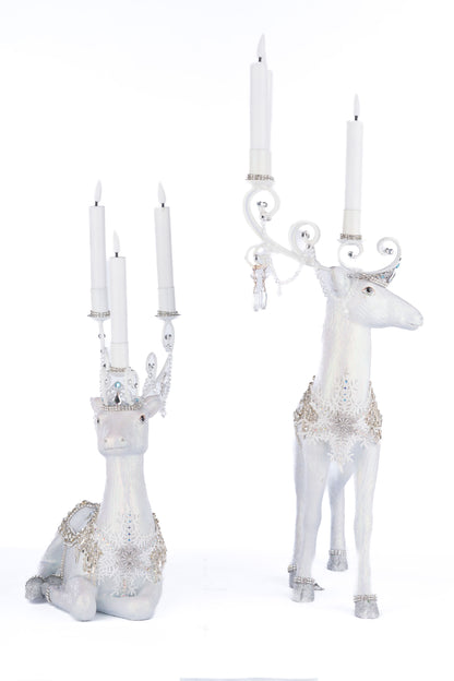 Katherine's Collection Crystal Christmas Standing Deer Candleholder