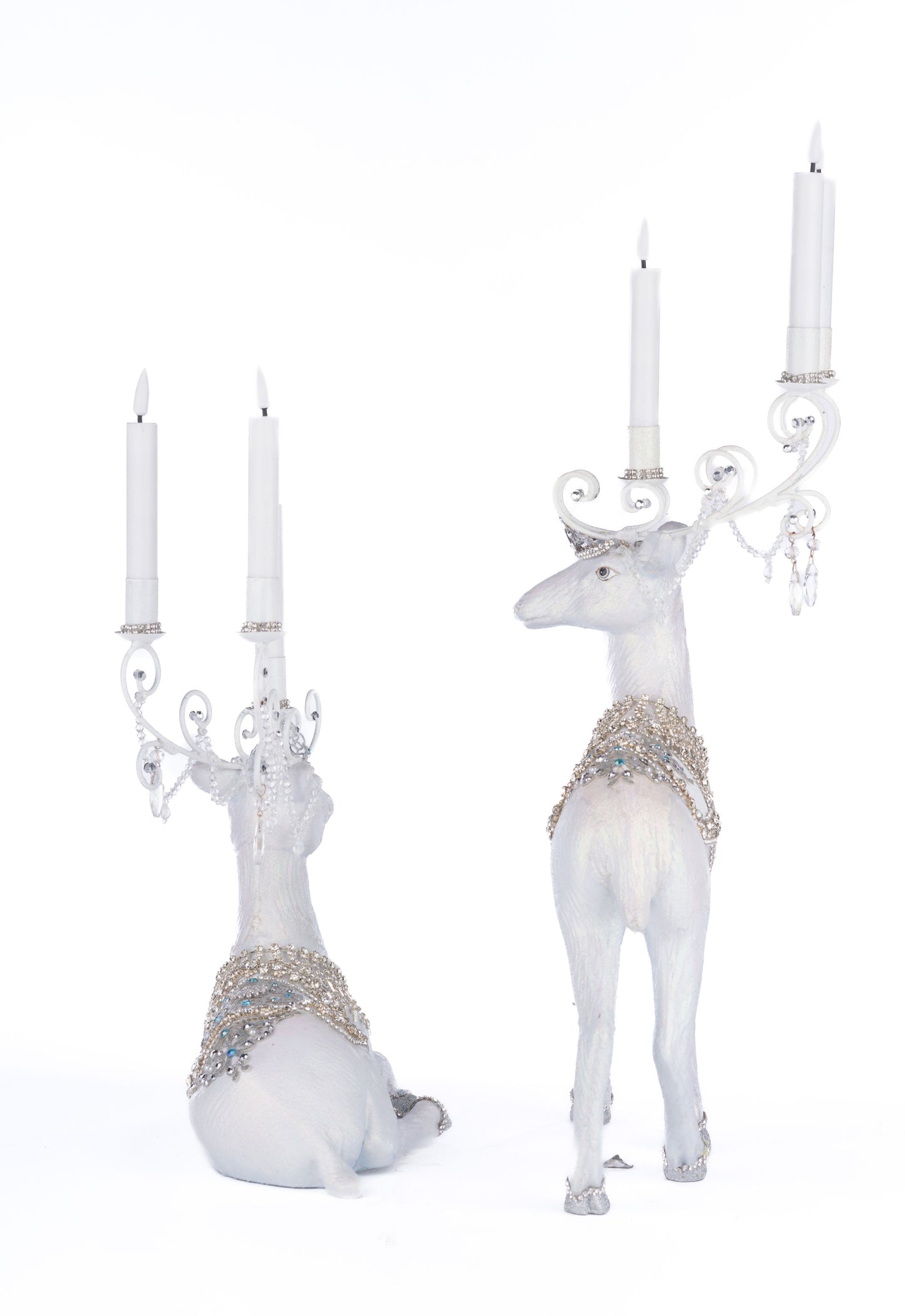 Katherine's Collection Crystal Christmas Standing Deer Candleholder