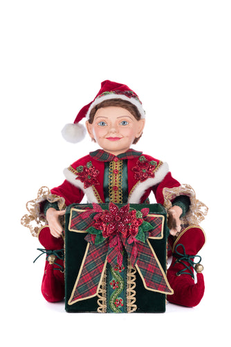 Katherine's Collection Elf Holding Gift Candy Bowl