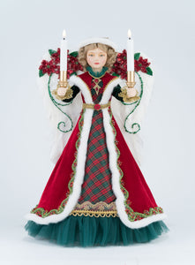 Katherine's Collection Penelope Poinsettia Angel Tree Topper
