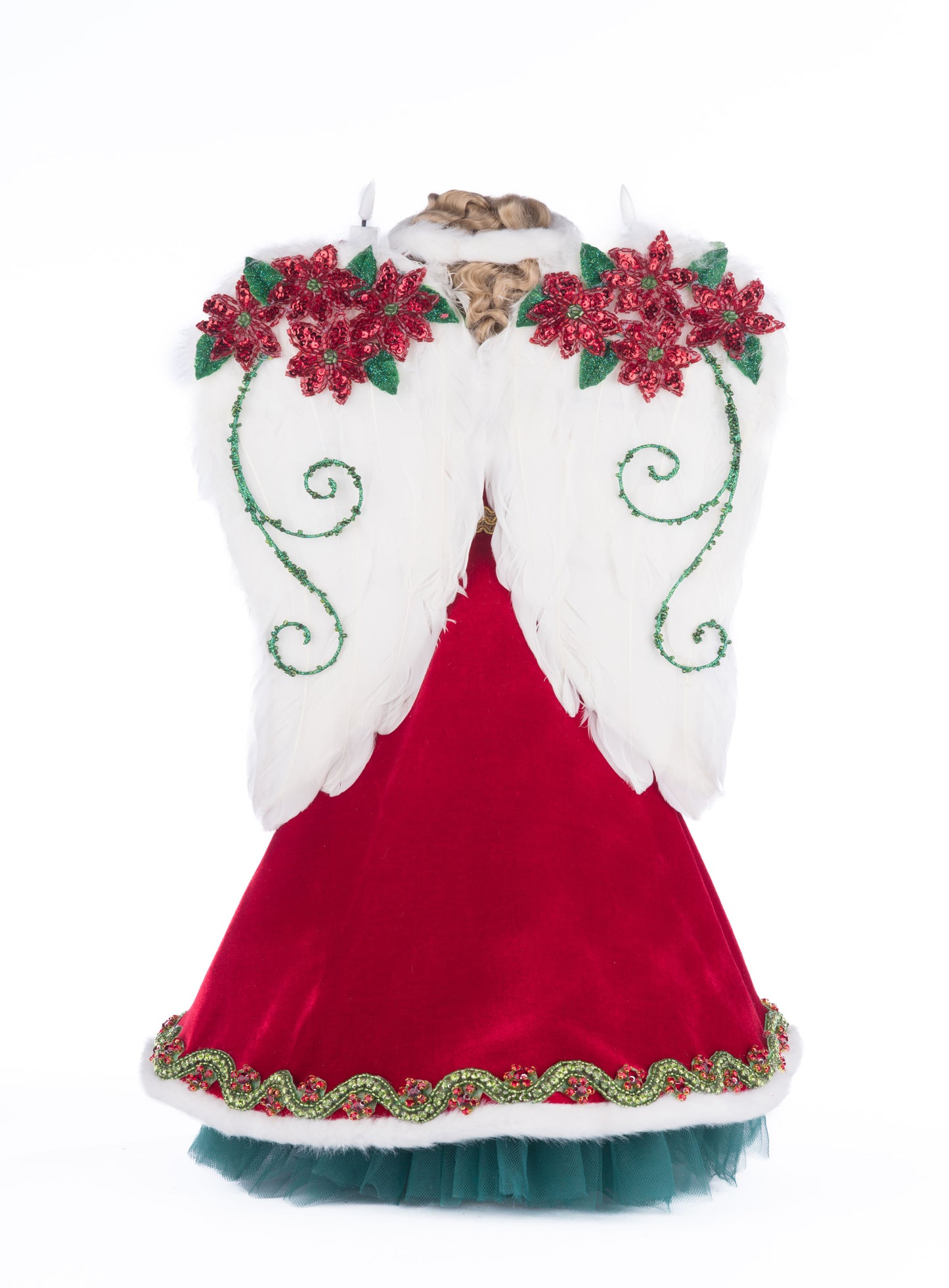 Katherine's Collection Penelope Poinsettia Angel Tree Topper