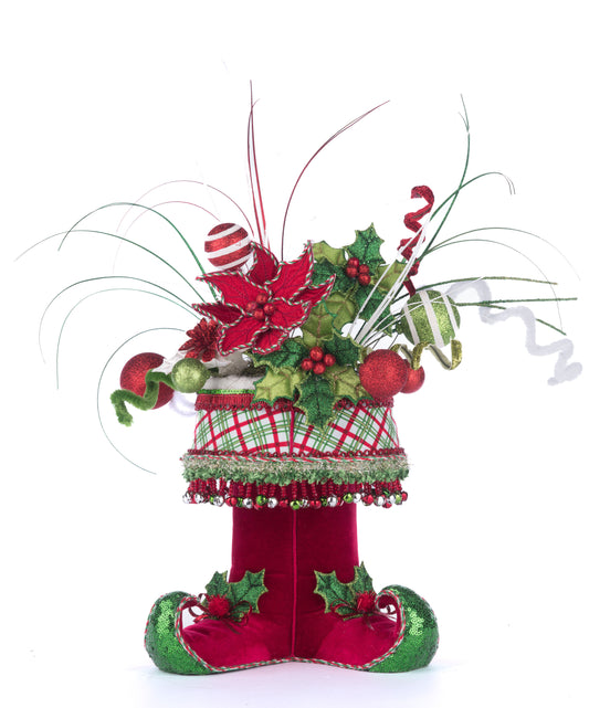 Katherine's Collection Holly Woods Elf Boots Tabletop Container