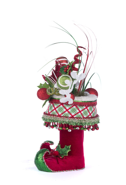 Katherine's Collection Holly Woods Elf Boots Tabletop Container