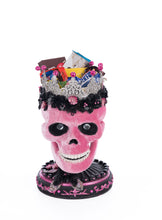 Load image into Gallery viewer, Katherine&#39;s Collection Pink Panic Skull Trinket Box