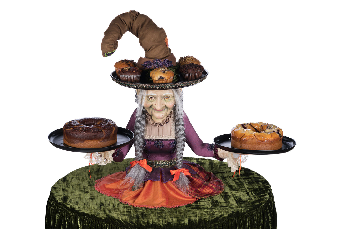 Katherine's Collection Halloween Gertrude Grimoir Witch Cupcake Server