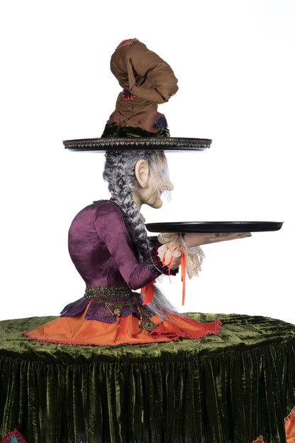 Katherine's Collection Halloween Gertrude Grimoir Witch Cupcake Server