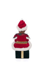 Load image into Gallery viewer, Katherine&#39;s Collection Sitting Elf With Giftbox Stocking Holder