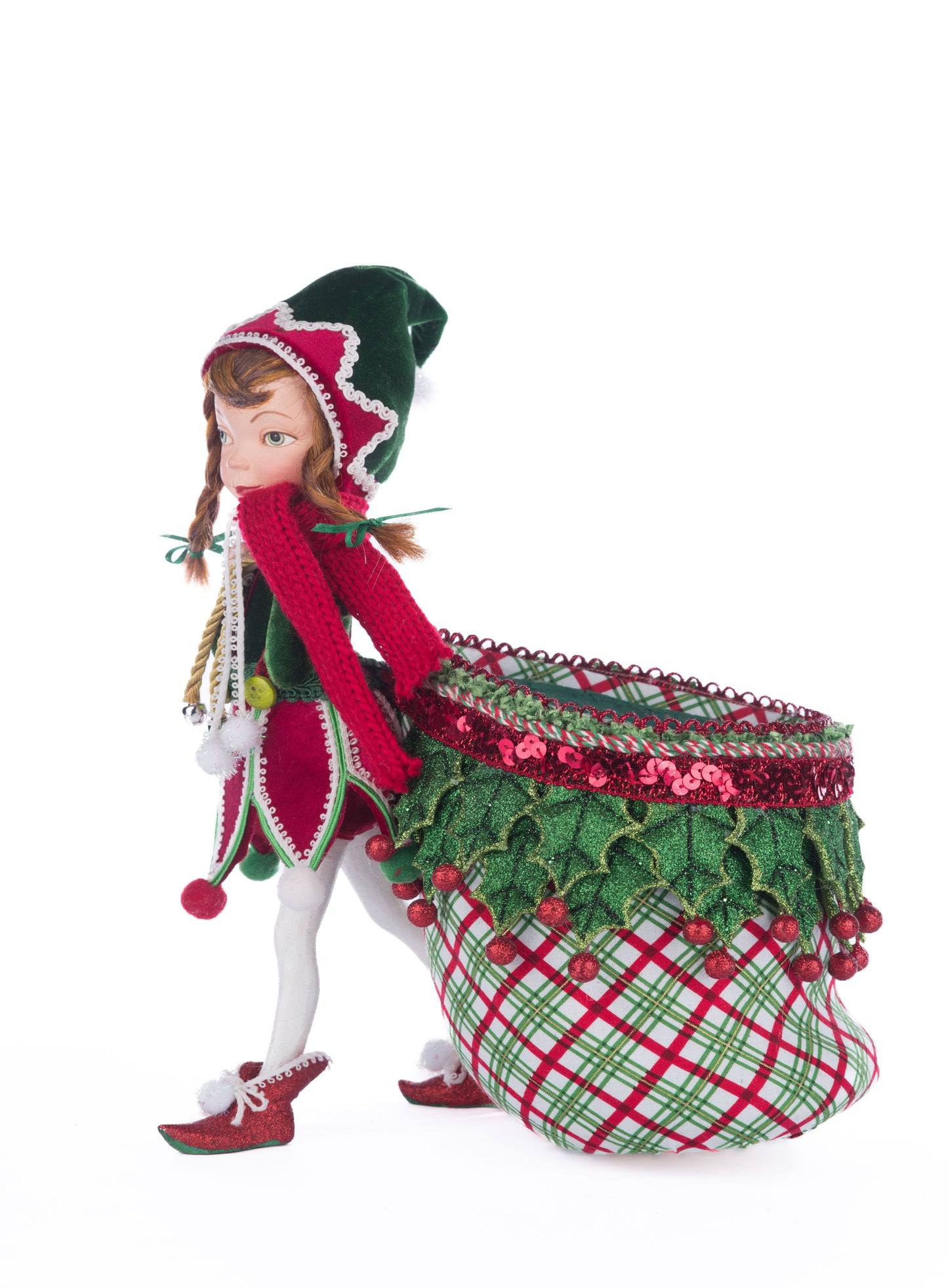 Katherine's Collection Winter Snowdrop Elf With Bag