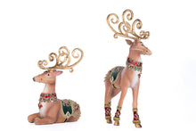 Load image into Gallery viewer, Katherine&#39;s Collection Christmas Castle Deer Set of 2