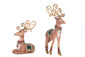 Katherine's Collection Christmas Castle Deer Set of 2