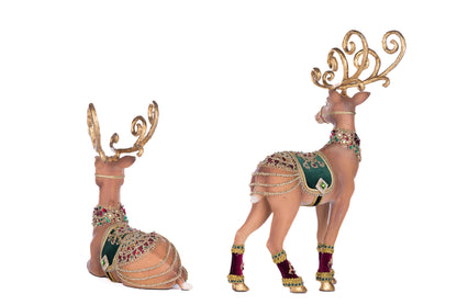 Katherine's Collection Christmas Castle Deer Set of 2