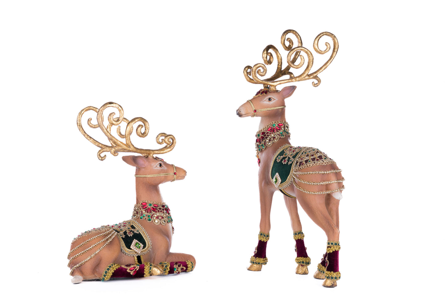 Katherine's Collection Christmas Castle Deer Set of 2