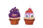 Katherine's Collection Creepy Cupcakes Crazy Eyes And Crabby Crumbs Set of 2