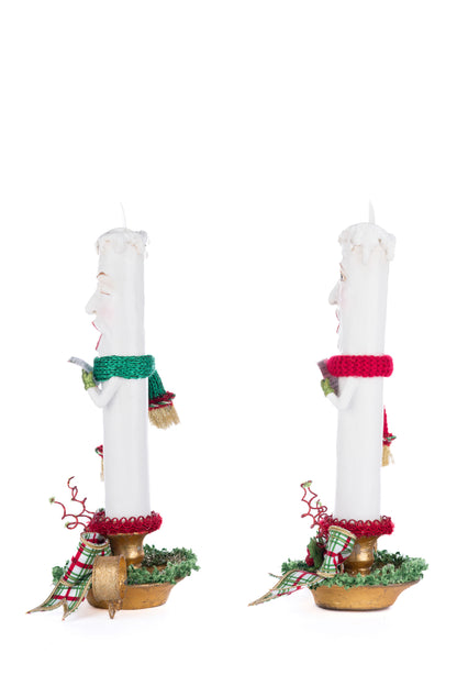 Katherine's Collection Village Of Holly Woods Caroling Candles Set of 2