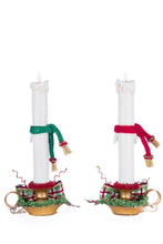 Load image into Gallery viewer, Katherine&#39;s Collection Village Of Holly Woods Caroling Candles Set of 2