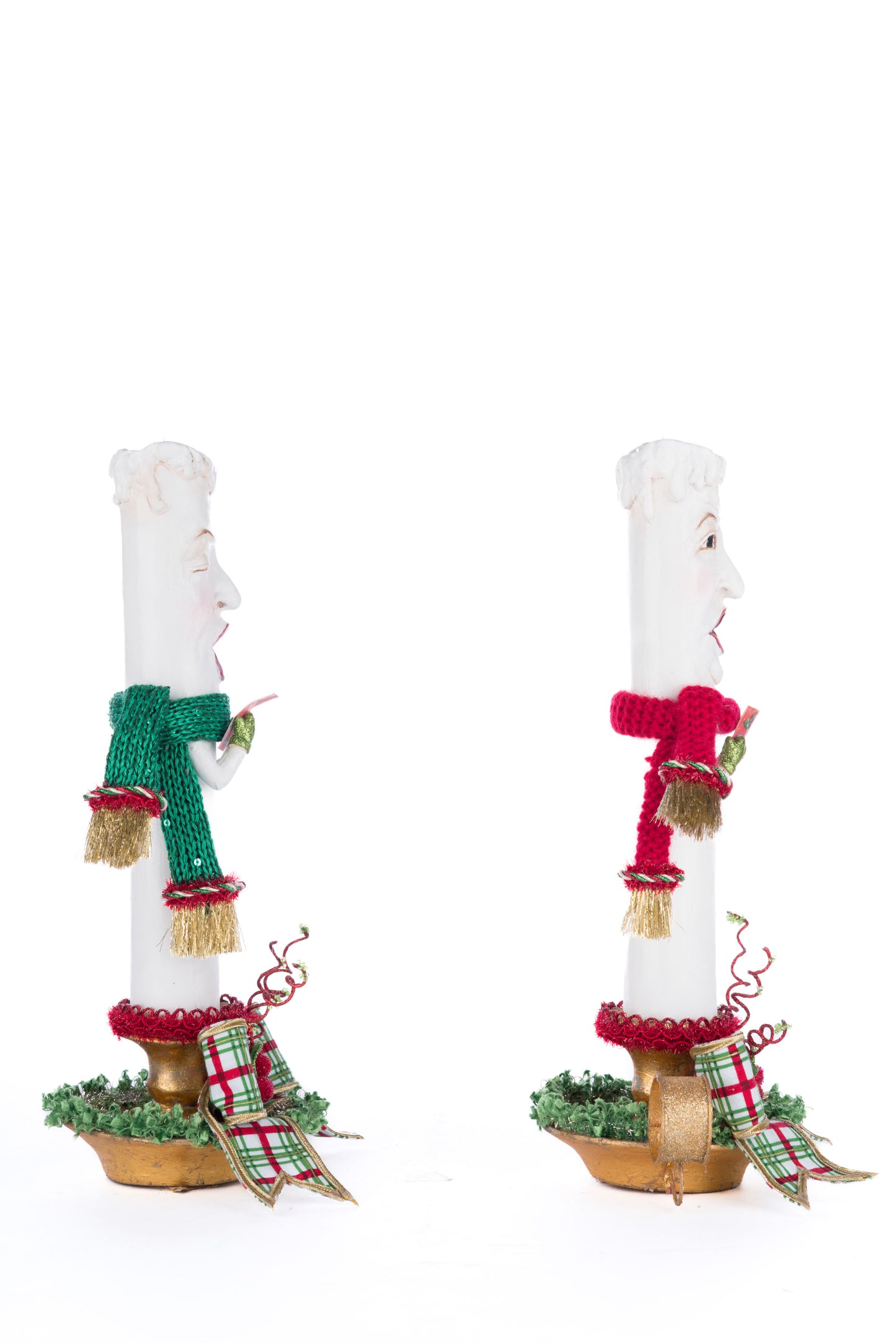 Katherine's Collection Village Of Holly Woods Caroling Candles Set of 2