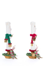 Load image into Gallery viewer, Katherine&#39;s Collection Village Of Holly Woods Caroling Candles Set of 2