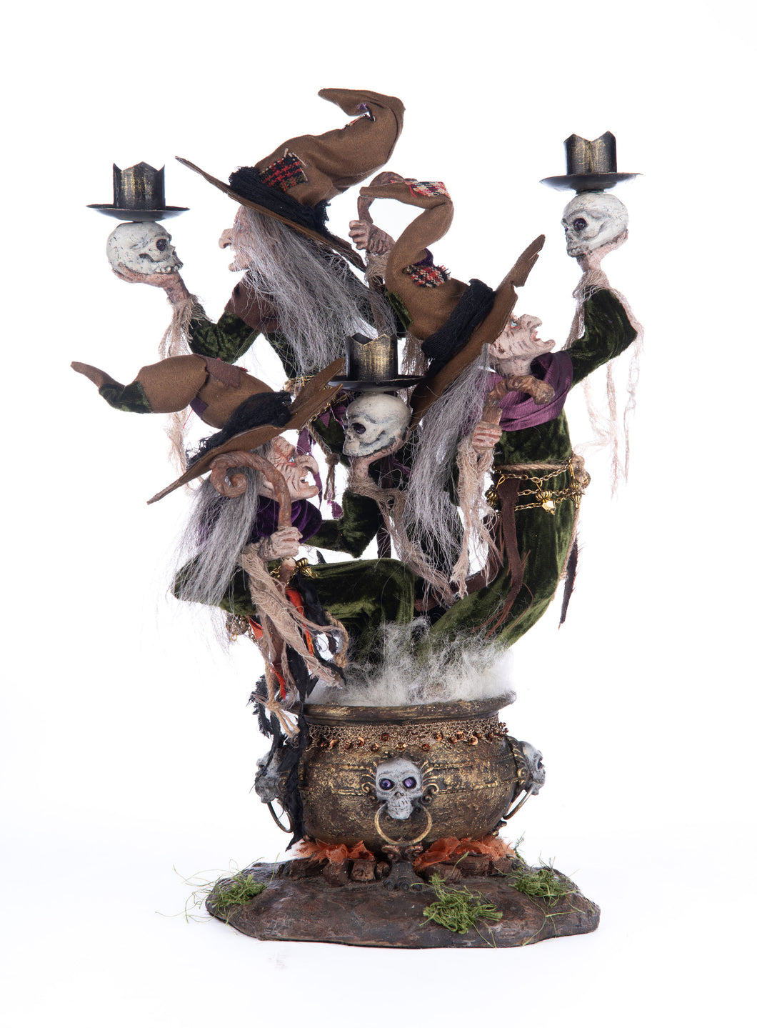 Katherine's Collection Broomstick Acres Witches Candle Holder