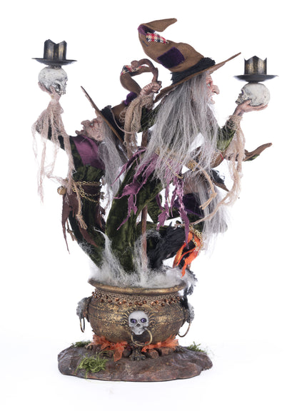 Katherine's Collection Broomstick Acres Witches Candle Holder