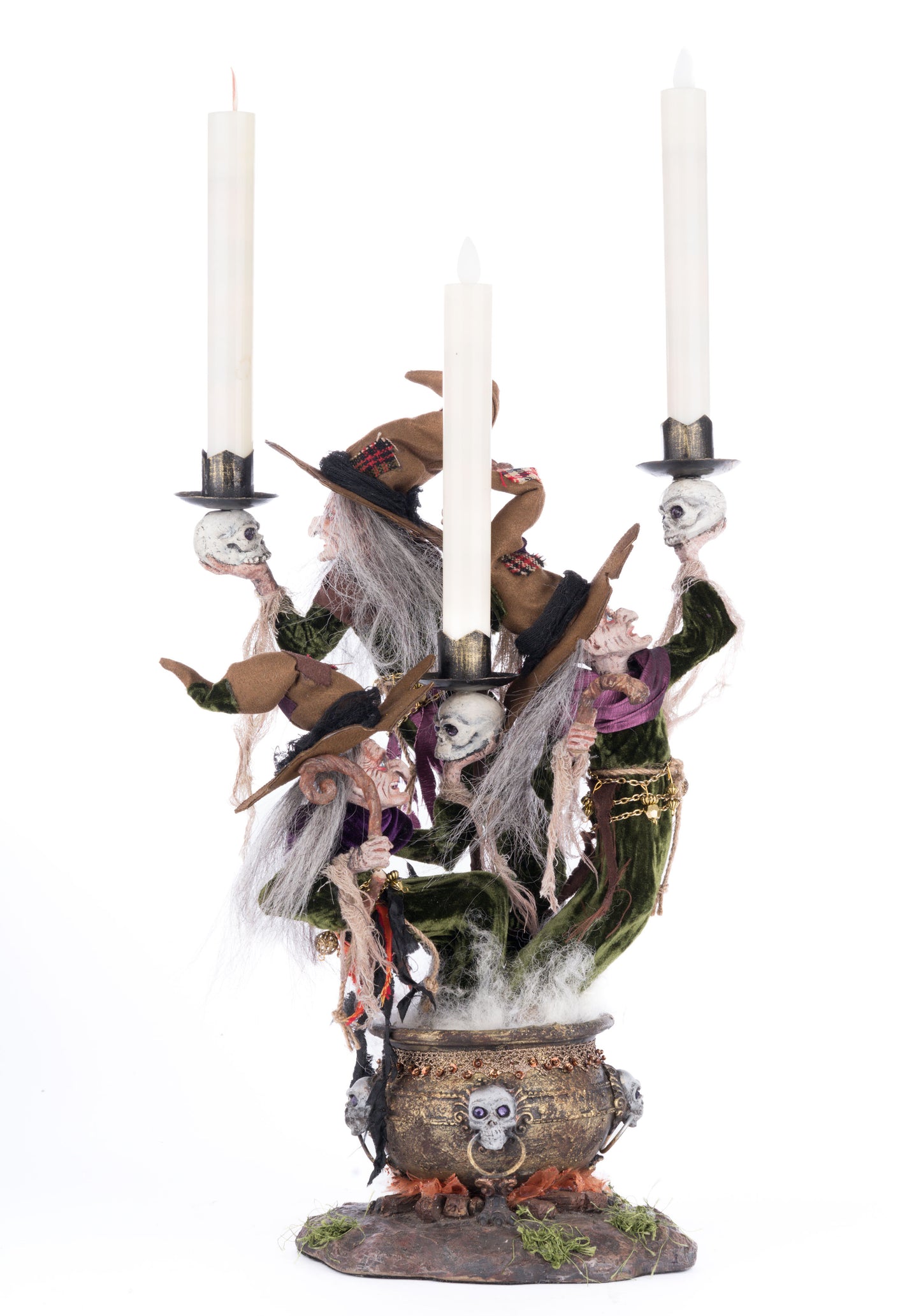 Katherine's Collection Broomstick Acres Witches Candle Holder