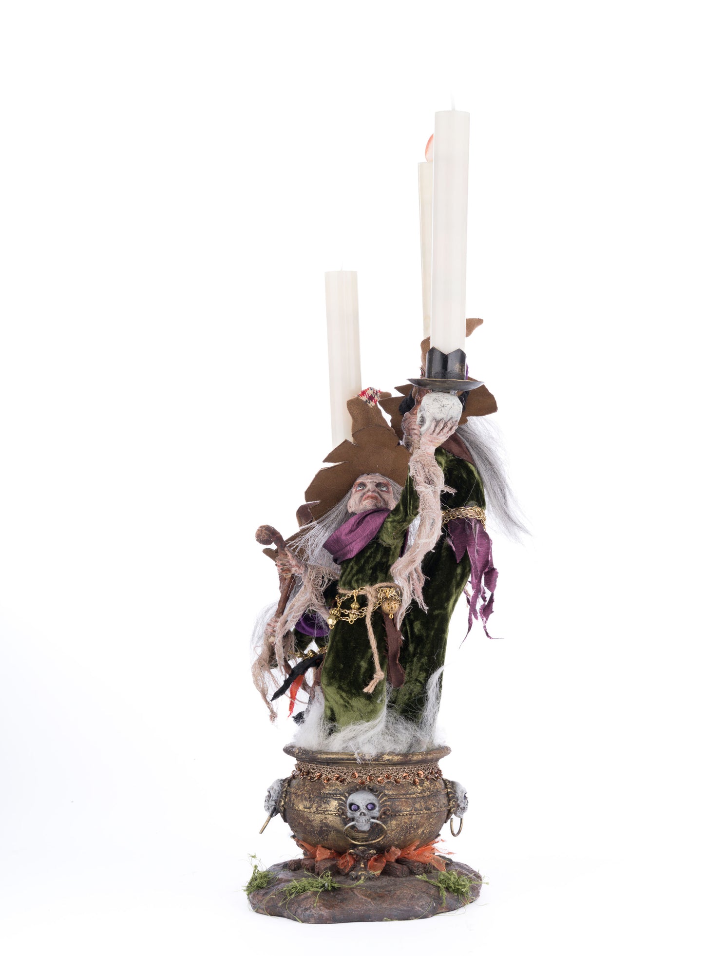 Katherine's Collection Broomstick Acres Witches Candle Holder