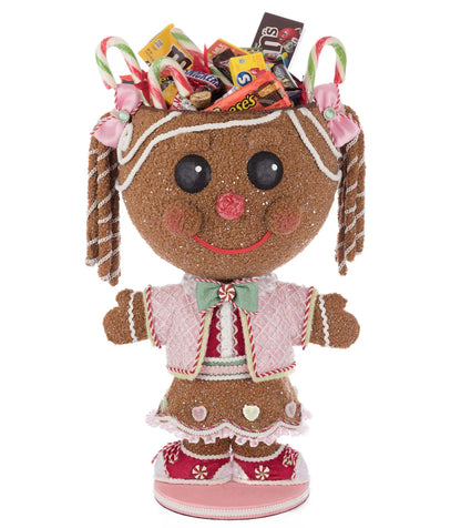 Katherine's Collection Sugar E. Sweet Gingerbread Girl Candy Container