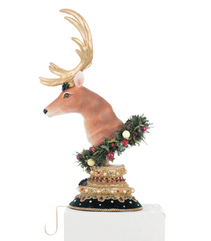 Katherine's Collection Winter Balsam and Berry Deer Stocking Holder