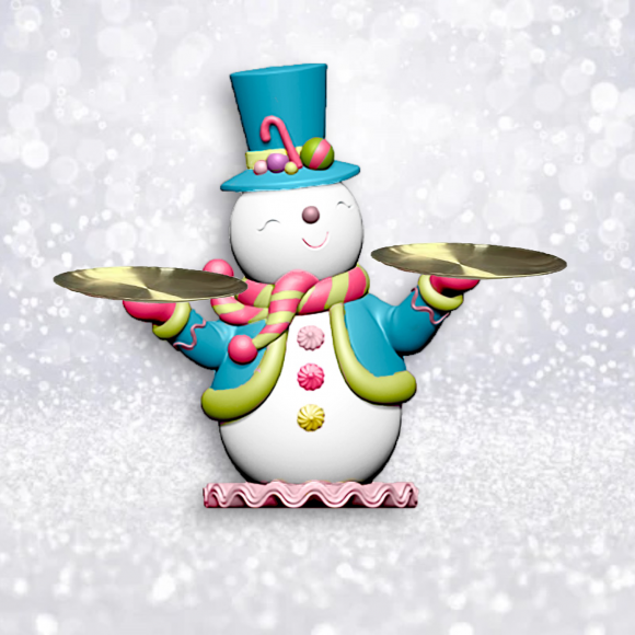 Snowman w/Serving Trays