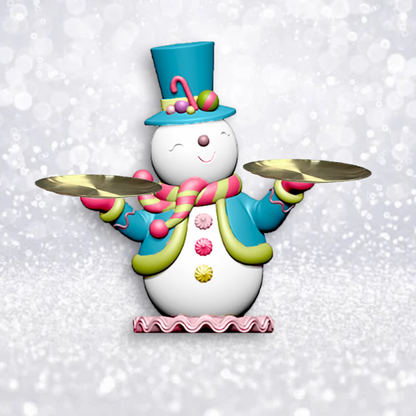 Snowman w/Serving Trays